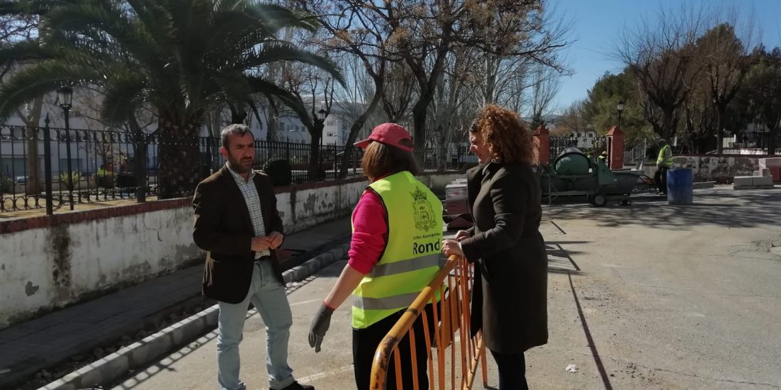 Comienza la recta final de las obras de mejora en las inmediaciones del parque de San Rafael 