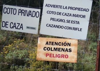 Senderistas denuncian la colocación de un cartel intimidatorio