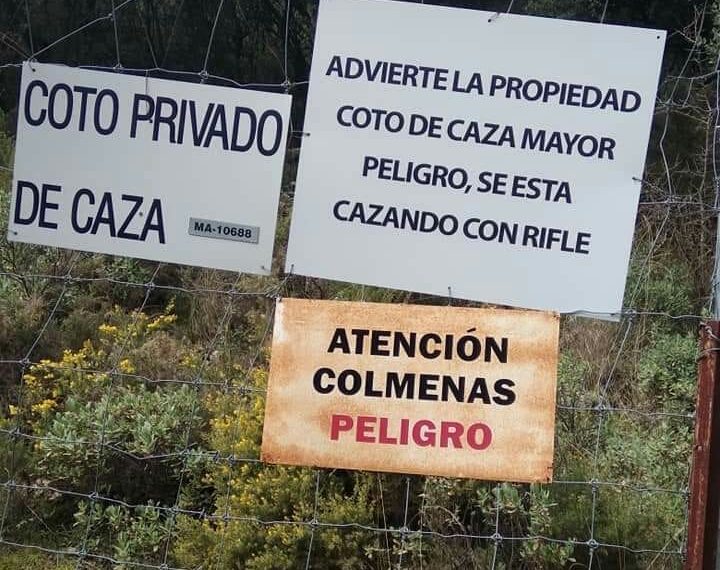 Senderistas denuncian la colocación de un cartel intimidatorio