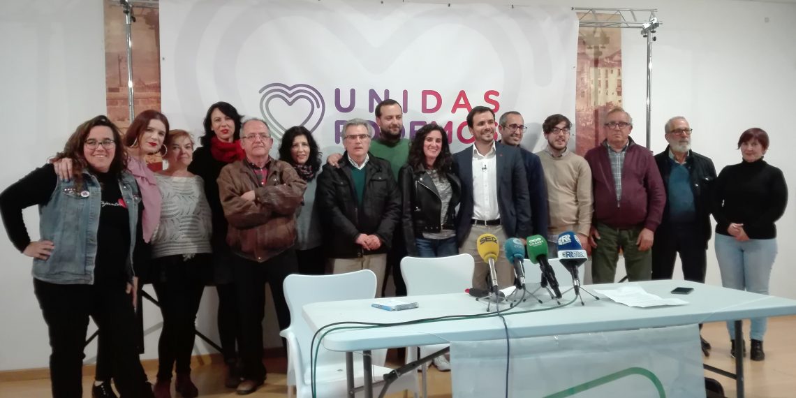 Izquierda Unida presenta su candidatura encabezada por Álvaro Carreño con la presencia de Alberto Garzón y Eva García Sempere