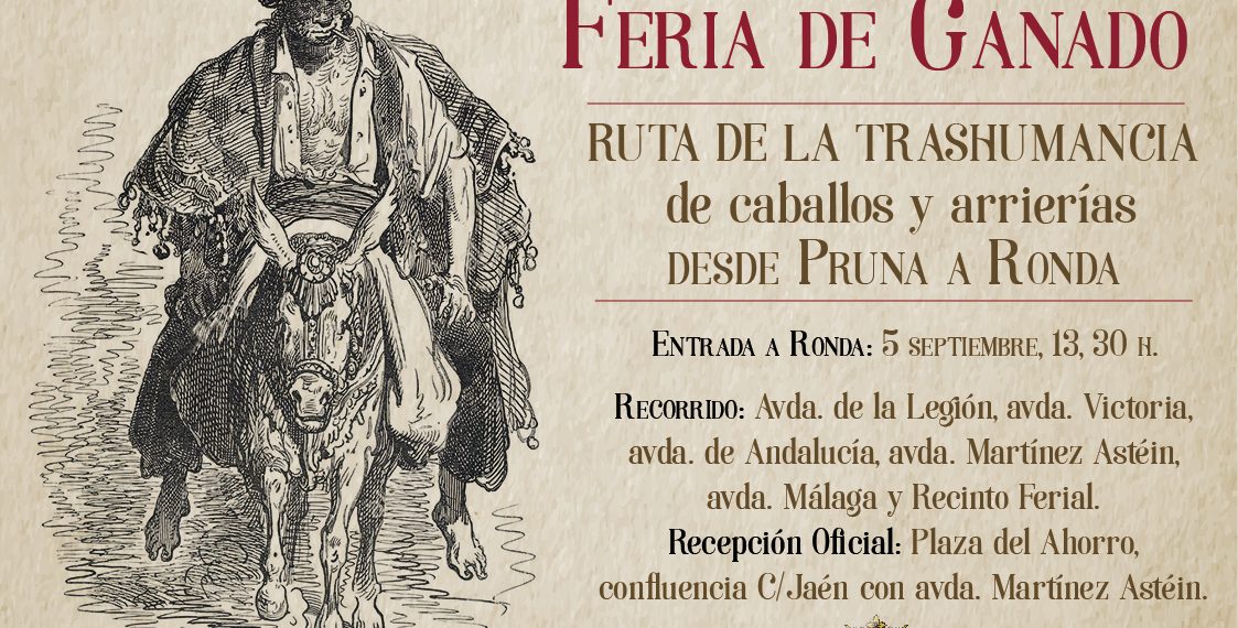 RONDA RECIBIRÁ EL JUEVES A LA ANCESTRAL RUTA DE GANADEROS TRASHUMANTES QUE LLEGARÁN DESDE PRUNA