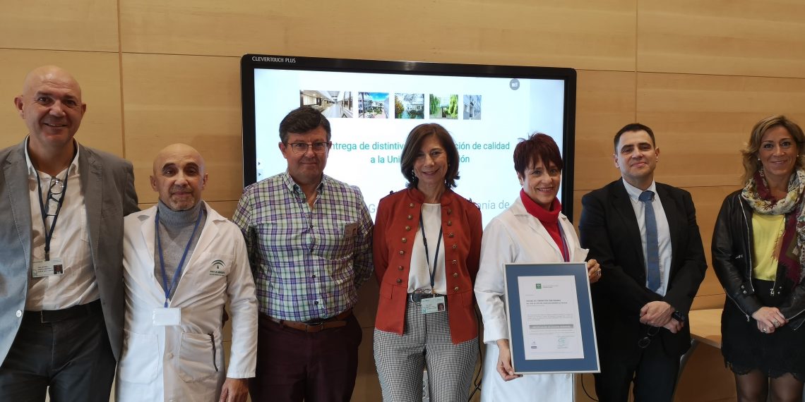 La Unidad de Formación del Área Sanitaria Serranía de Málaga recibe el sello de calidad de la Consejería de Salud y Familias