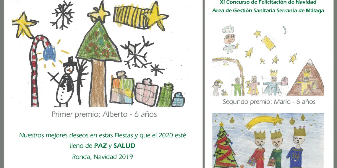 El Área de Gestión Sanitaria Serranía de Málaga entrega los premios del XI Concurso de Tarjetas Navideñas