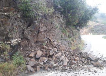 Las fuertes lluvias provocan desprendimientos en carreteras e incidencias en municipios la provincia
