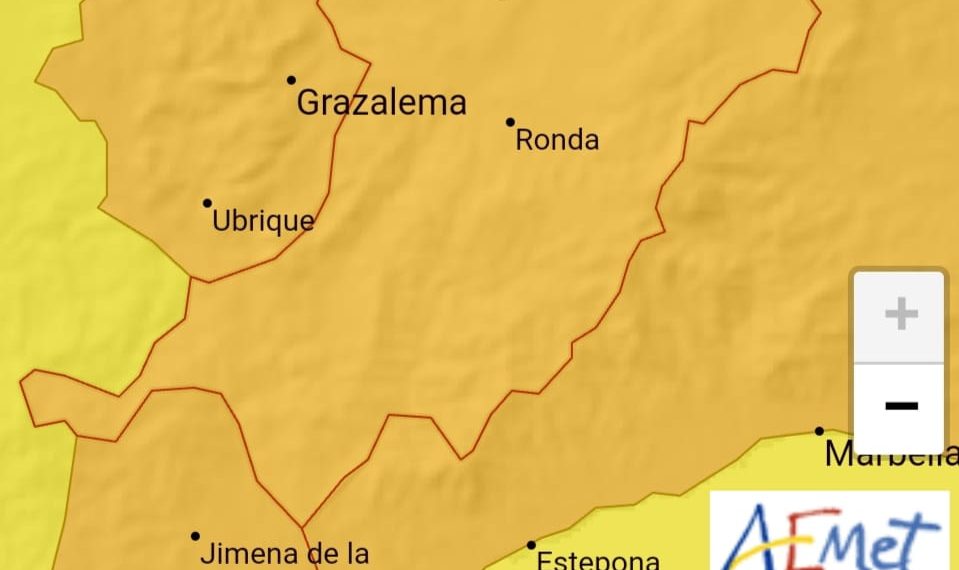 Activada la alerta naranja por fuertes lluvias en la Serranía de Ronda
