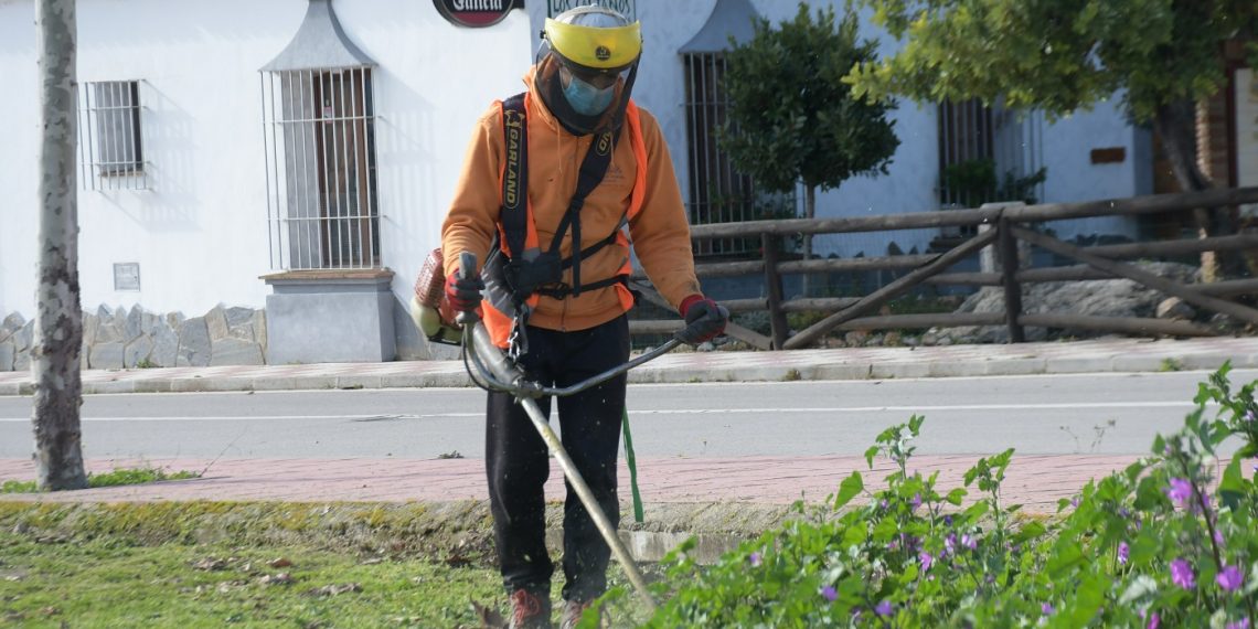 Cartajima acondiciona parques, zonas verdes y árboles