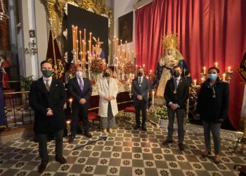 La Hermandad del Huerto conmemora el Lunes Santo con un acto penitencial en Santa Cecilia y arropados por fieles y devotos  (Incluye galería fotográfica)