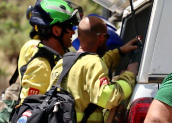 Sale del hospital el bombero herido en el incendio de Pujerra