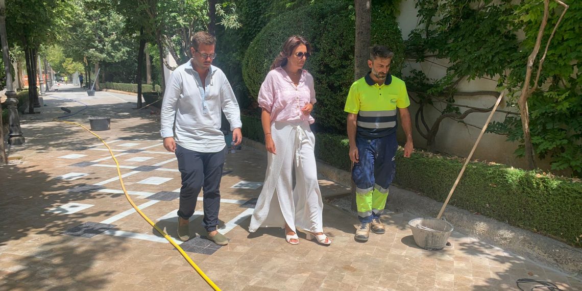 Las obras de remodelación de la Alameda del Tajo avanzan a buen ritmo