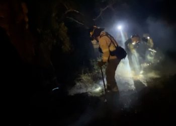 Vecinos de Benalauría evitan la propagación de un incendio forestal