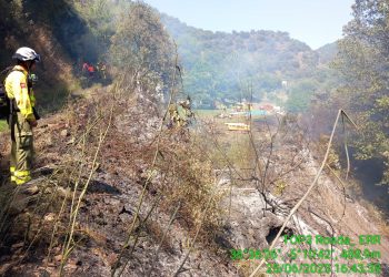 Controlado el incendio en la zona de Los Tinajones, en Júzcar