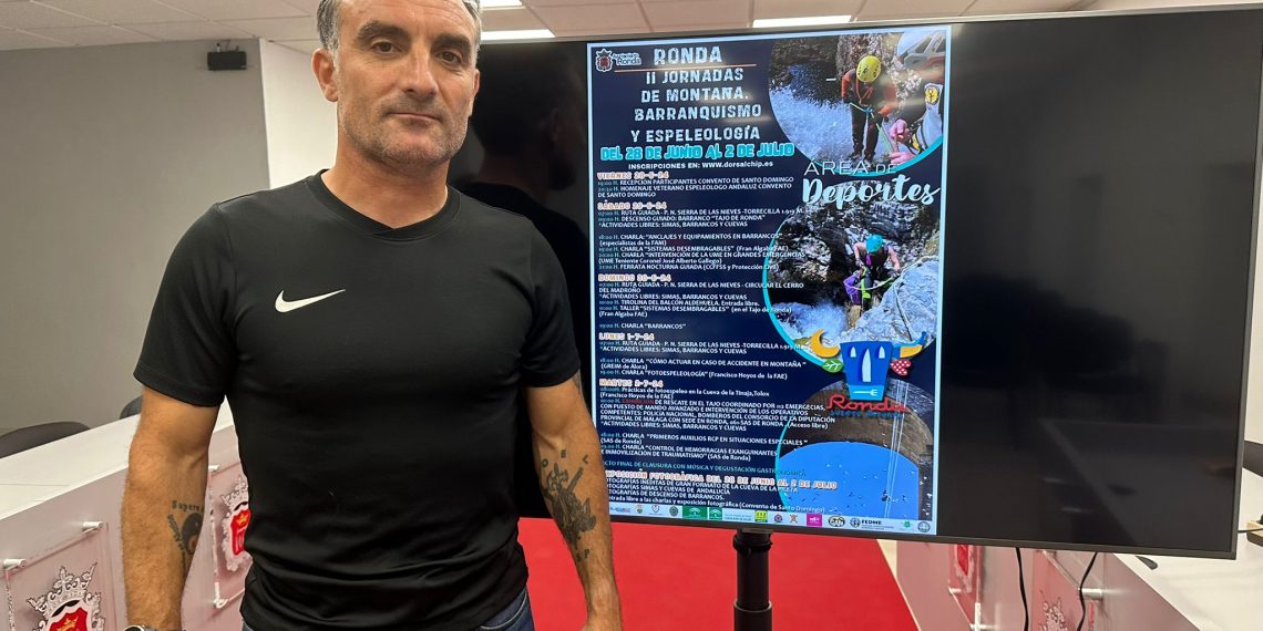La delegación de Deportes presenta las II Jornadas de Montaña, Barranquismo y Espeleología que se celebrarán del 28 de junio al 2 de julio