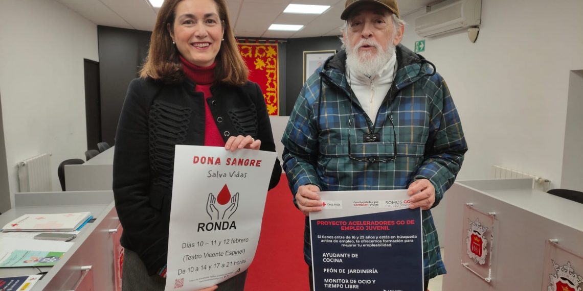 El Ayuntamiento y Cruz Roja presentan la primera campaña de donación de sangre del año en Ronda