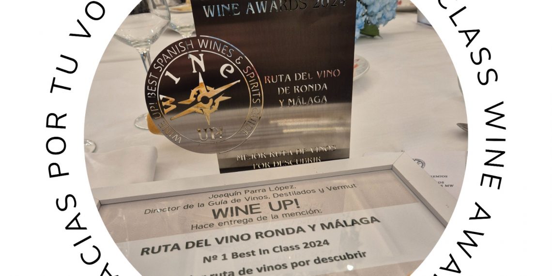 La Ruta del Vino de Ronda y Málaga elegida como la mejor de España en los Premio ‘Best in Class Wine Awards’ 2024