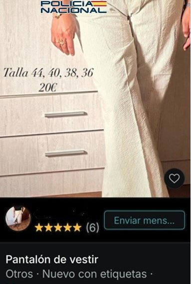 La Policía Nacional de Ronda detiene a un transportista por el hurto de 525 prendas de una reconocida marca de ropa 