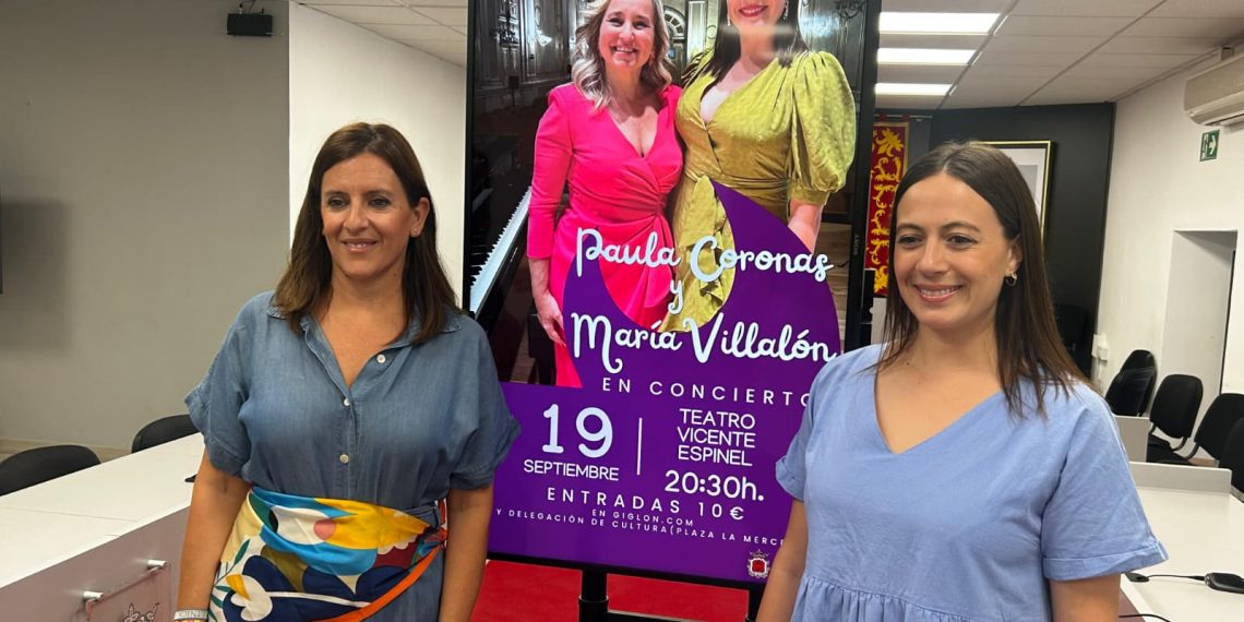 Paula Coronas y María Villalón ofrecerán un concierto en Ronda