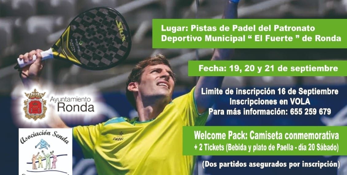 I Torneo de Pádel a beneficio de la Asociación Senda