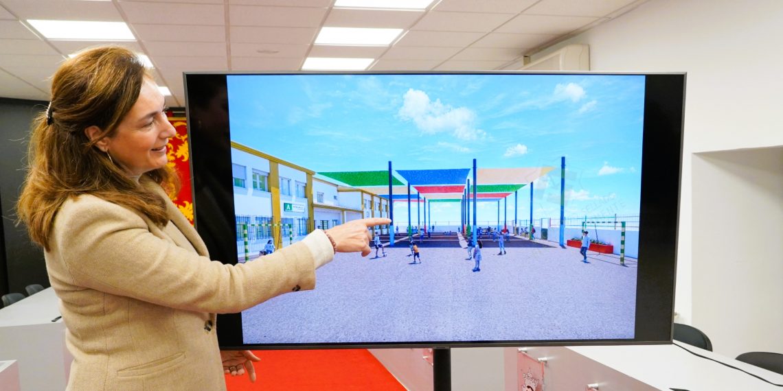 El Ayuntamiento licita la instalación de toldos en el patio del colegio ‘Martín Pinzón con una inversión de 125.000 euros