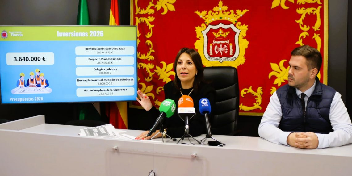 El Ayuntamiento de Ronda presenta sus presupuestos para 2026, que crecen un 4%