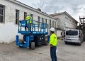 Obras de urgencia en el IES Pérez de Guzmán de Ronda para reparar los daños causados por el temporal