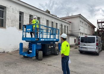 Obras de urgencia en el IES Pérez de Guzmán de Ronda para reparar los daños causados por el temporal
