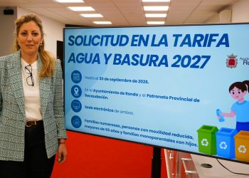 El Ayuntamiento de Ronda abre el plazo de solicitud de las bonificaciones de los recibos de la basura, agua y alcantarillado