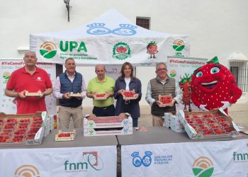 UPA Andalucía lleva las fresas de Huelva aRonda, cuna del andalucismo, como símbolo de identidad, unión y orgullo del territorio andaluz