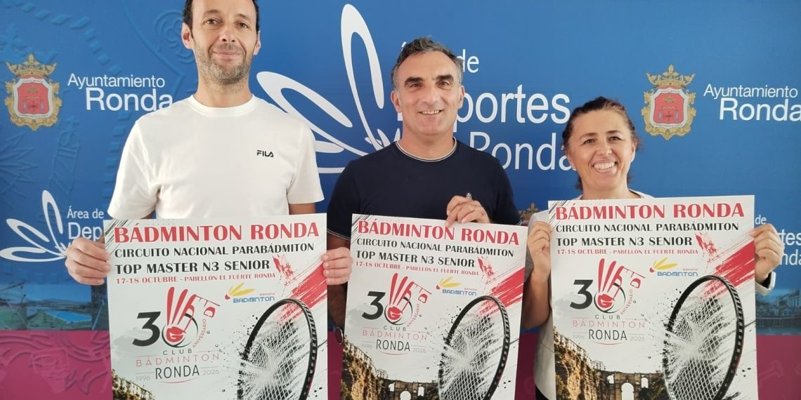 El Ayuntamiento de Ronda respalda al Club Bádminton Ronda en la organización del Máster Nacional Sénior y el Circuito Nacional de Parabádminton